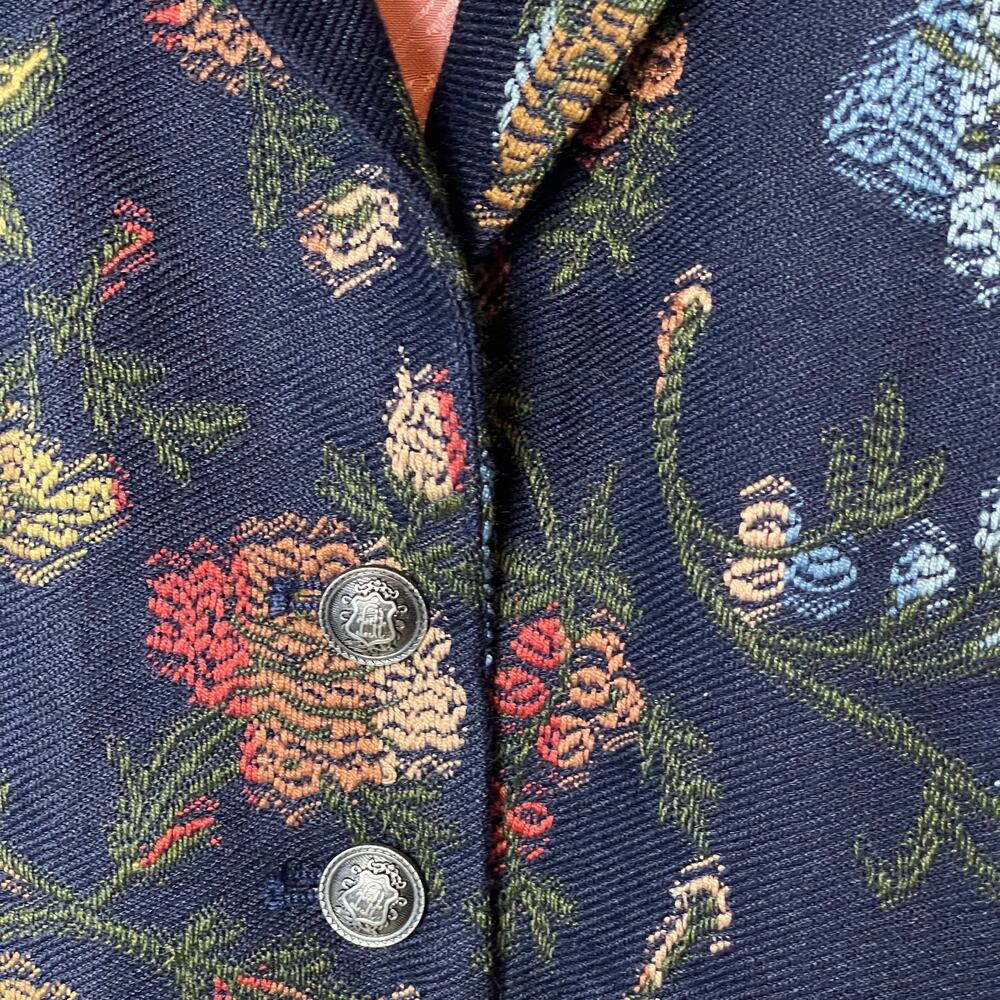 Sundance Alpine Coast Jacket size Medium Embroidered Bohemian Blazer Navy Floral - Picture 7 of 10